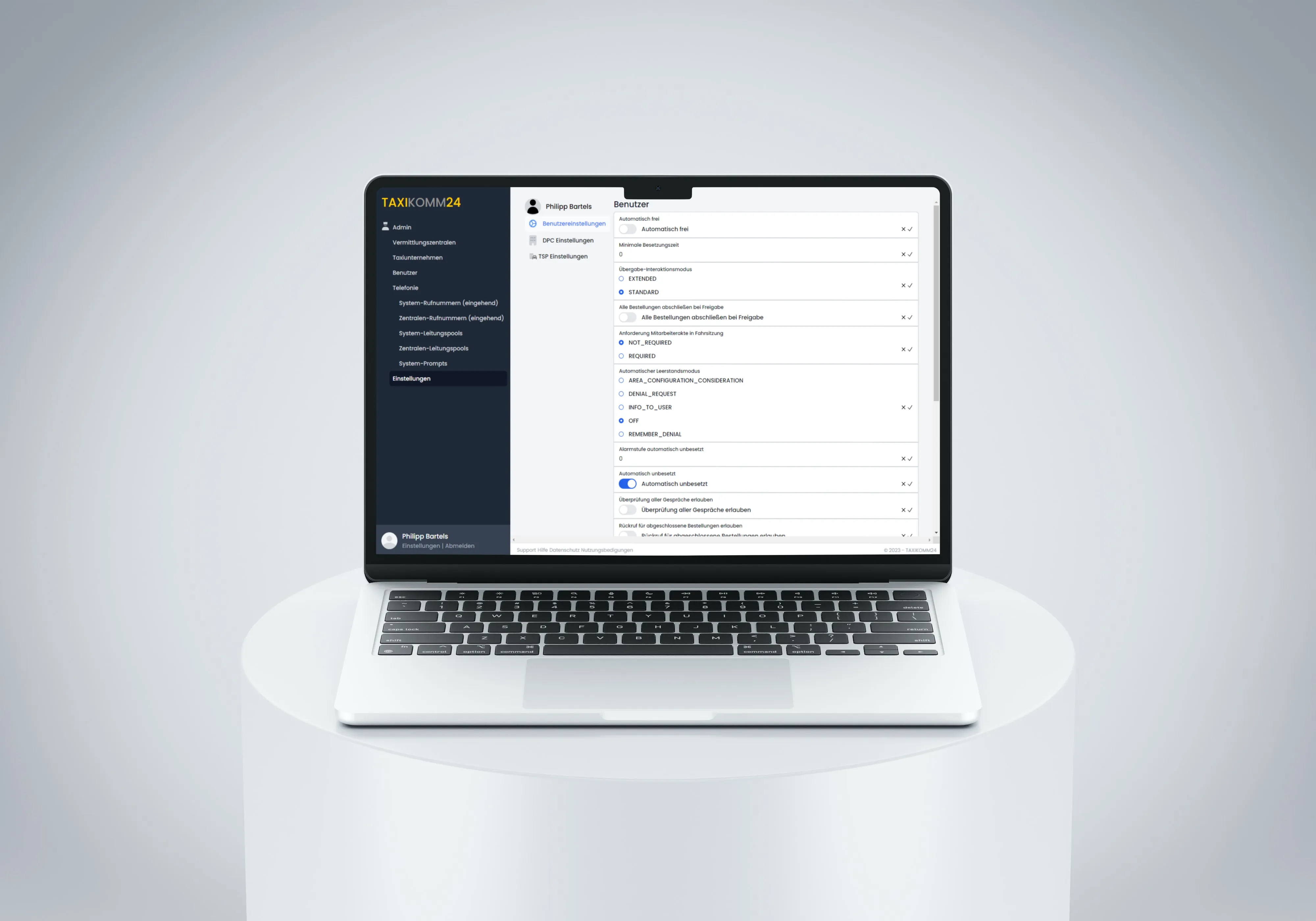 TAXIKOMM24 Admin Portal