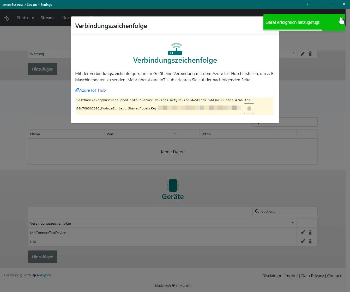Azure IoT Hub Anbindung